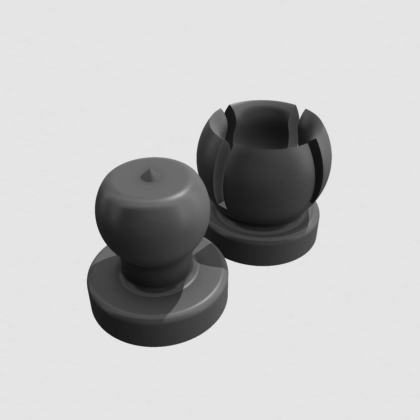 Plastic BallClip-in. Pkg. of 4
