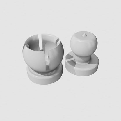 Plastic BallClip-in. Pkg. of 4